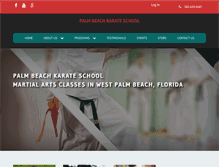 Tablet Screenshot of palmbeachkarateschool.com